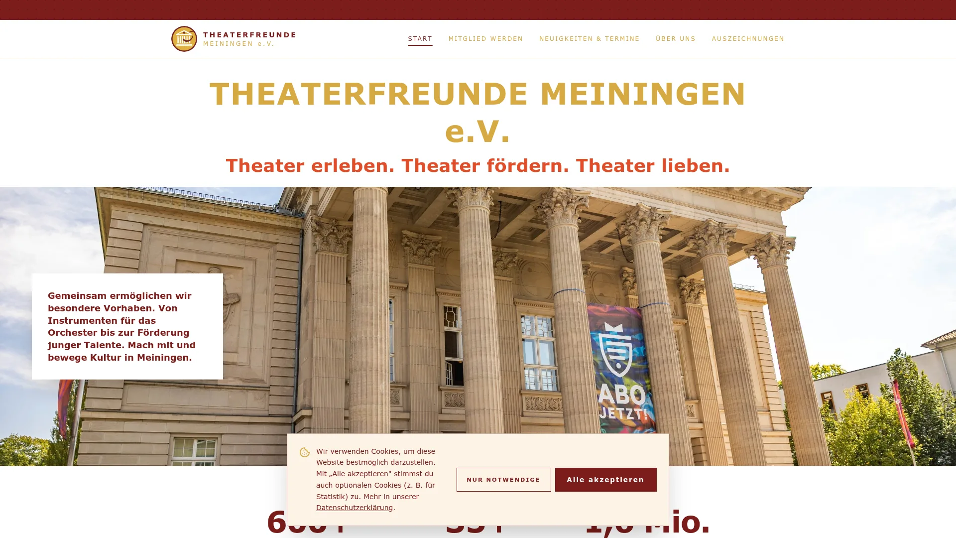 Website Screenshot – Meininger Theaterfreunde e.V.